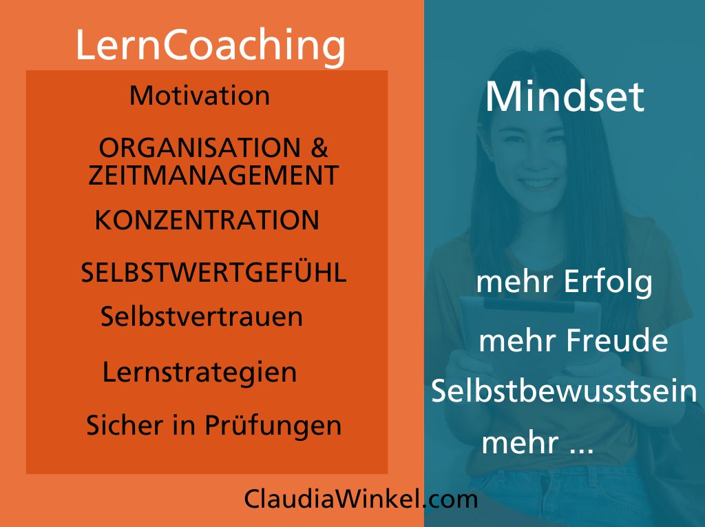 Grafik Lerncoaching und Mindset: schneller und besser lernen - Claudia Winkel LernCoaching