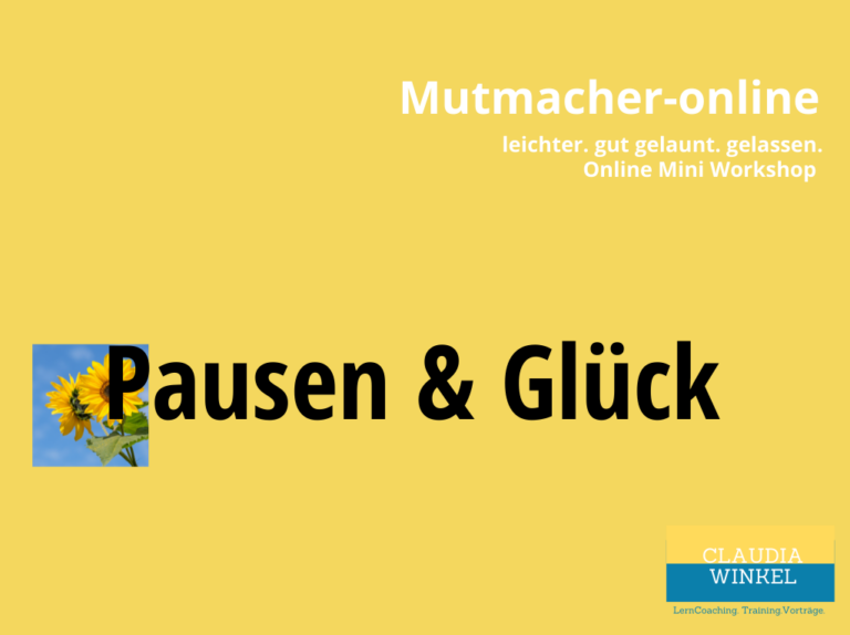 Mehr Glücksmomente und Nein sagen!I Mini-online-workshop 2023