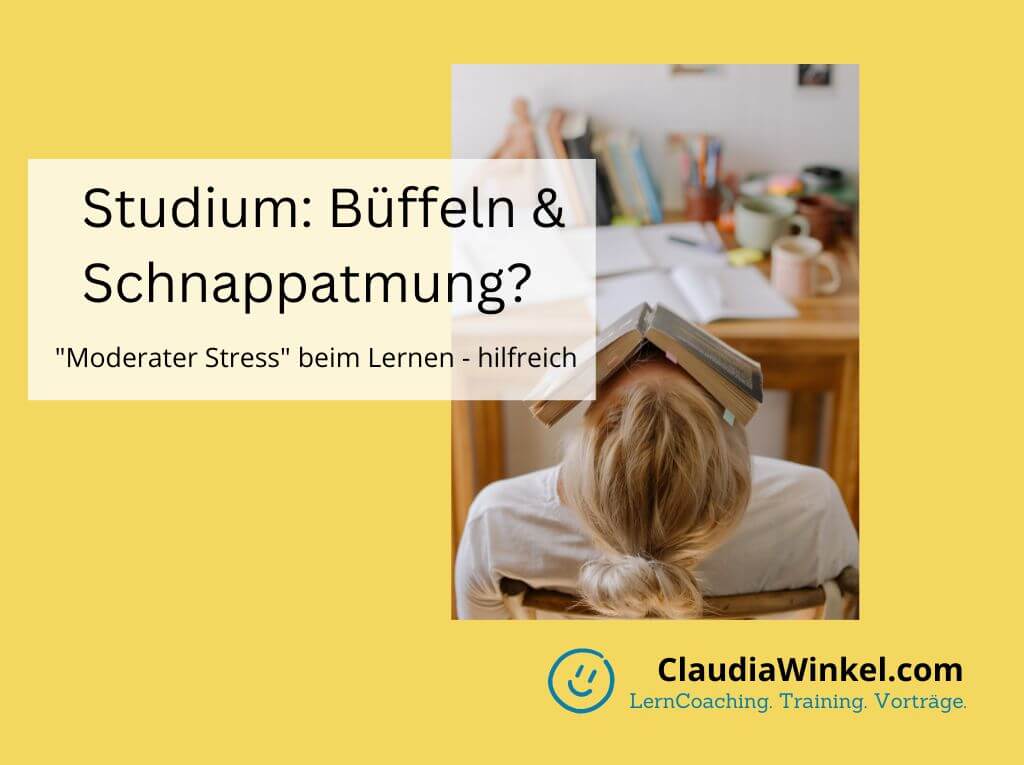 Stress beim Lernen ist auch dein Freund -locker bleiben statt büffeln mit "moderatem Stress" I Claudia Winkel Coaching